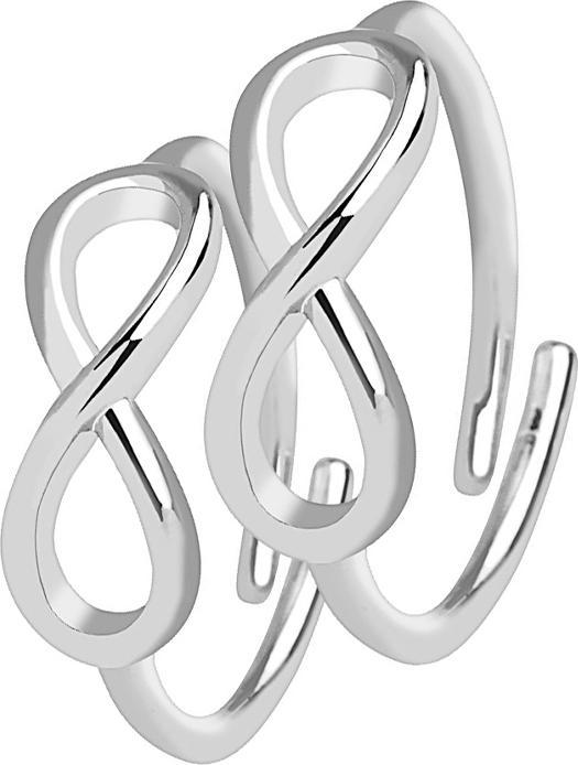 Star Piercing Ring set silber Unendlich (Messing)