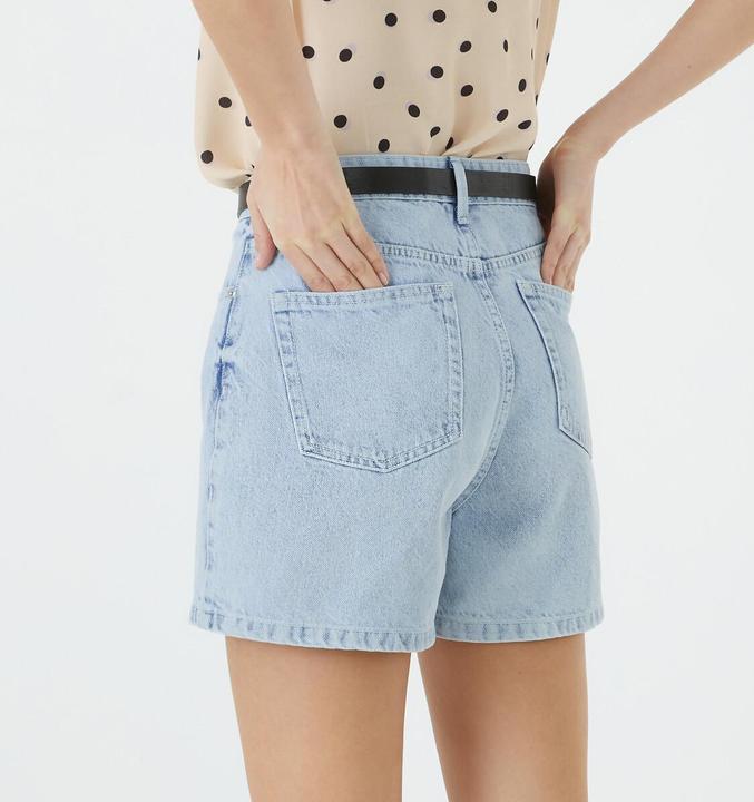 Actual product image La Redoute Collections High Waist Jean Shorts (38)