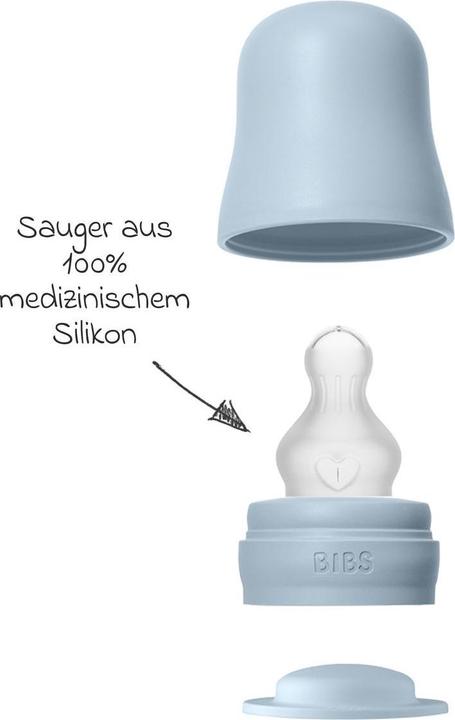 Immagine prodotto Bibs Bottiglia anticolica in silicone 270 ml a flusso medio per bambini blu (270 ml)