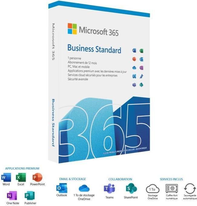 Immagine prodotto Microsoft 365 Business Standard (francese) (1 Utente, 12 mesi)