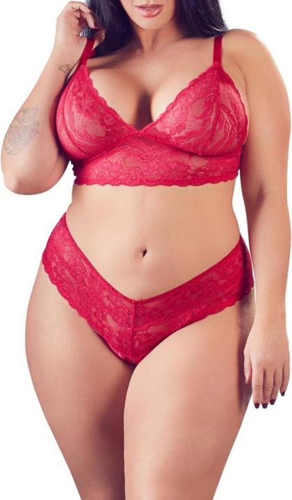 Cottelli Collection Bra And Thong Ouvert