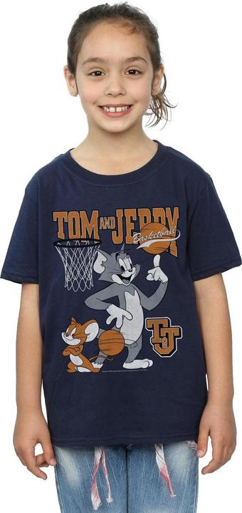 Immagine prodotto Tom & Jerry Spinning Basketball Maglietta Ragazze (128)