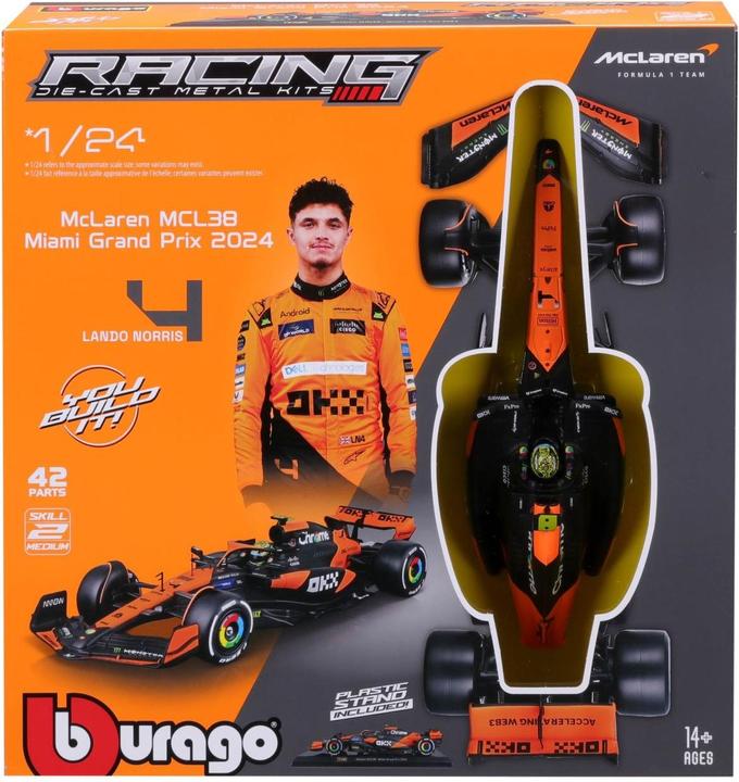 Image du produit Bburago McLaren F1 MCL38 1/24 Kit Norris 2024