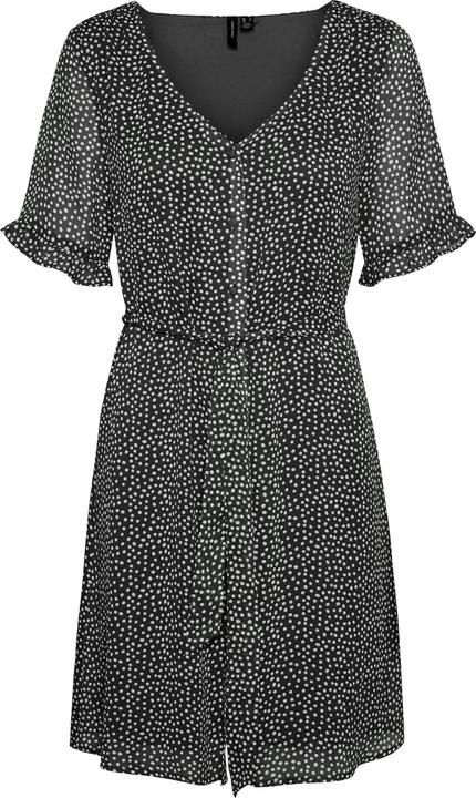 Vero Moda Gepunktetes Kleid mit kurzen Ärmeln