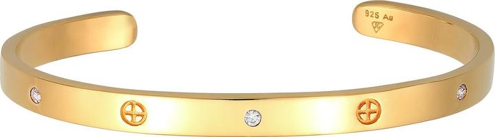 Image du produit Elli PREMIUM Bracelet Geo Bangle Croix Minimal Zirconia 925 Argent (16 cm, Argent sterling 925, Zircone)