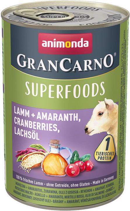 Actual product image animonda GranCarno SUPERFOODS Lamb (Adult, 1 pcs., 400 g)