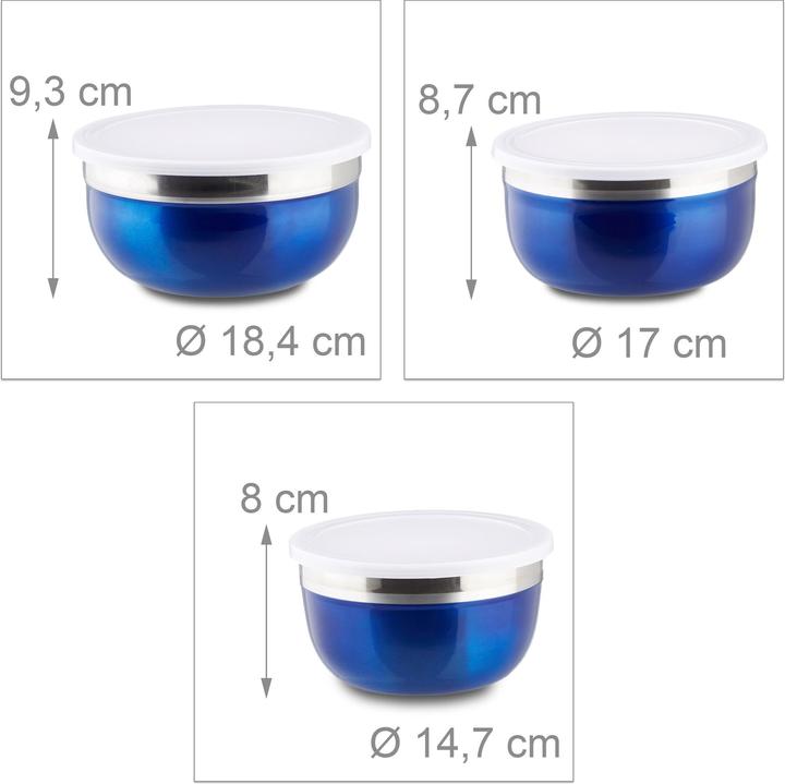 Actual product image Relaxdays Bowl set (18.40 cm, 3 x)