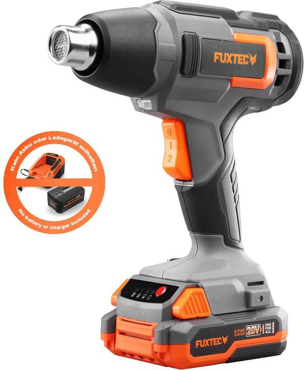 Actual product image Fuxtec 20V Battery Heat Gun FX-E1HLP20 without battery pack, without charger