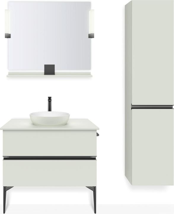 Image du produit Duravit Tablette Sivida, support noir diamant mat, 800x115x35mm