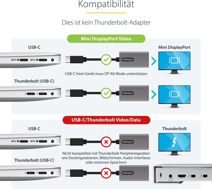 Energy Label StarTech USB C to mDP Adapter (USB-C, 30.60 cm)