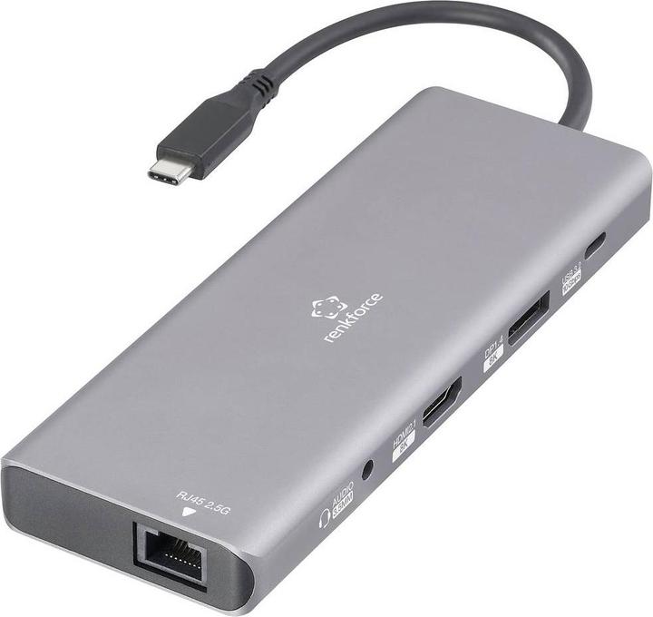 Renkforce Docking station USB-C® RF-DKS-905 10-in-1 8K PD 3.1 Adatto a marchi (USB-C, 10 Porti)