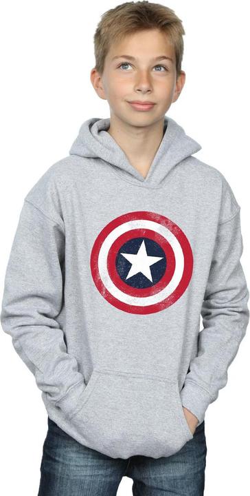 Produktbild Captain America Distressed Shield Kapuzenpullover Jungen (152, 158)