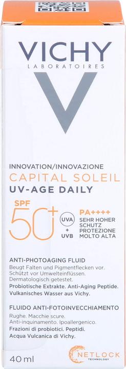 Actual product image Vichy Capital Soleil Fluid UV-AGE (Sun cream face, SPF 50+, 40 ml, 65 g)