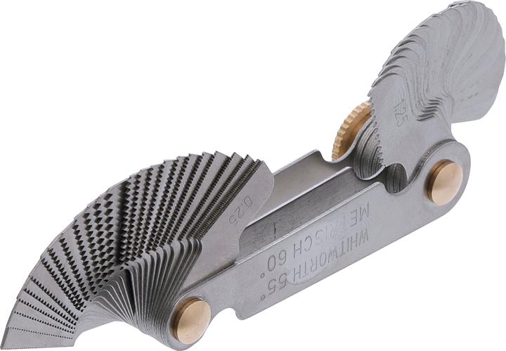 Immagine prodotto BGS Contafiletti doppio, 52 metrico 0,25 - 6,0 mm, Whitworth 4G - 62G (0.60 cm)