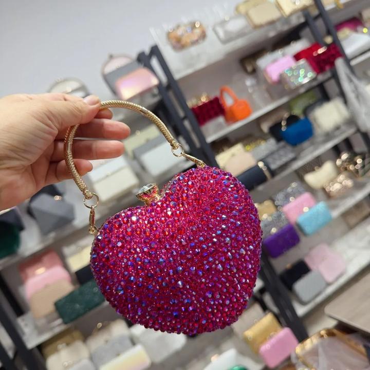 Produktbild Only-Bags.Store Luxus Diamant Inlay Herzform Kristall Handtasche Steine Umhängetasche