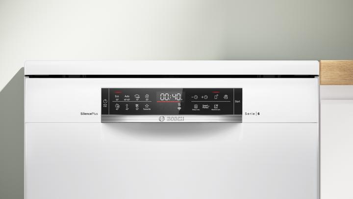 Actual product image Bosch Hausgeräte Series 6, Freestanding Dishwasher, 60 cm, White, SMS6ECW00E