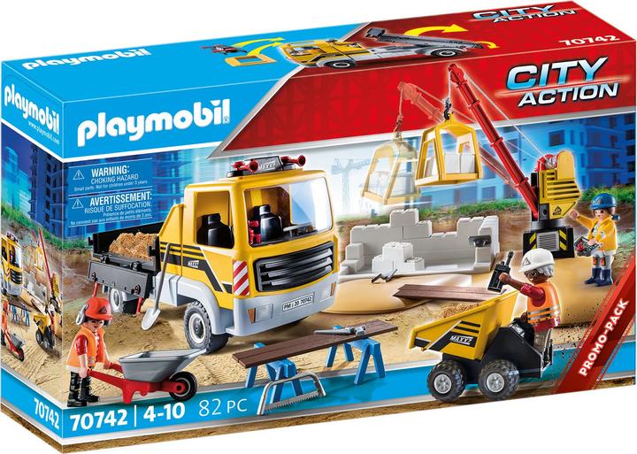 Produktbild Playmobil Baustelle mit Kipplaster (70742, Playmobil City Action)