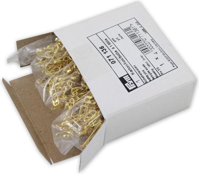 Produktbild Prym Sicherheitsnadeln Messing, gold 19 mm, Karton 1'000 Stk
