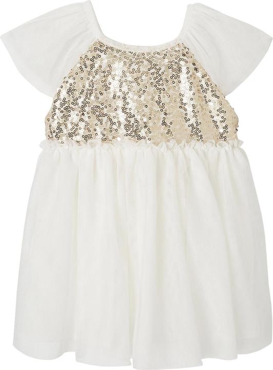 Vertbaudet Kurzärmeliges Mädchen Festkleid mit Pailletten