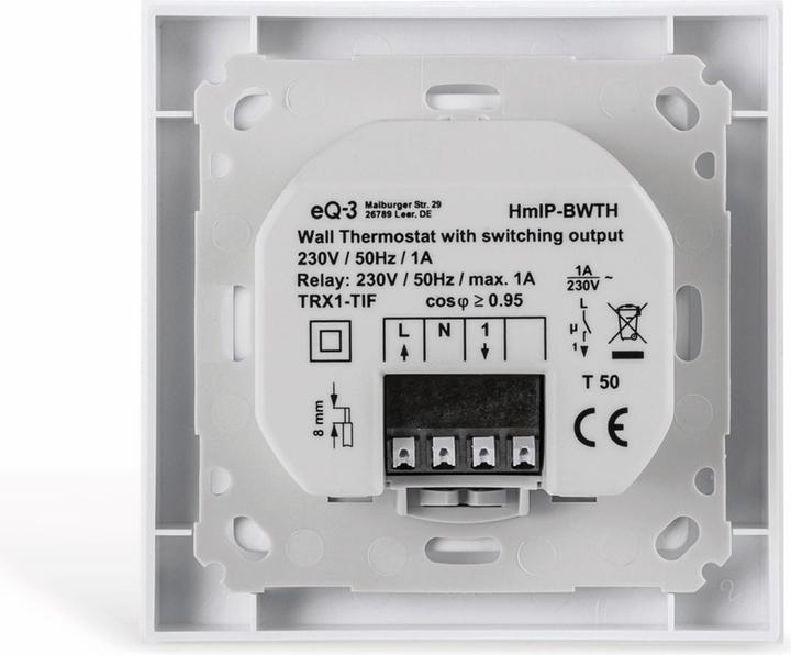 Actual product image EQ-3 Wall thermostat Brand switch