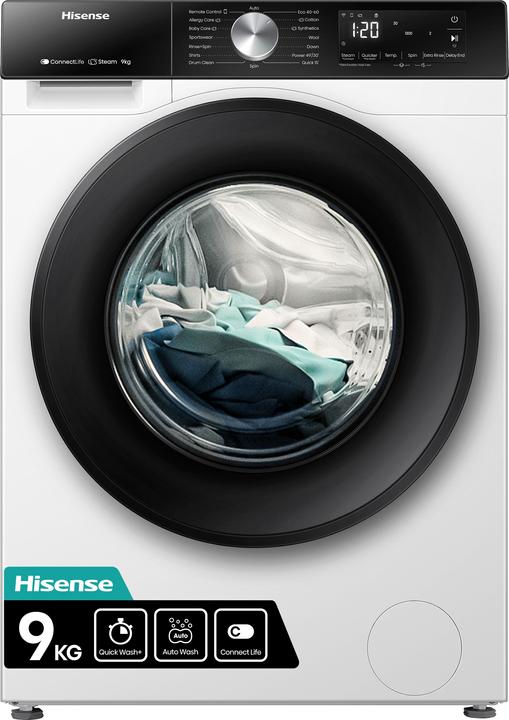 Actual product image Hisense WF3S9043BW3 (9 kg, Left)