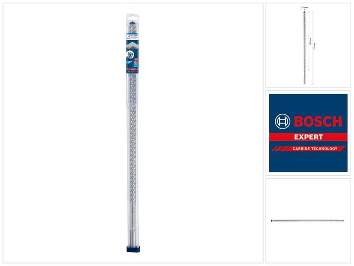 Immagine prodotto Bosch Professional Zubehör EXPERT SDS max-8X 2608900235 Trapano a percussione 1 pezzo 22.00mm lunghezza totale 720mm 1pce... (22 mm)