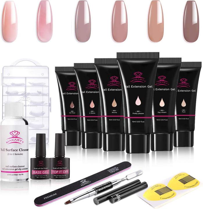 Produktbild Makartt Poly Nagel (Set, 001 Clear, 008 Natural Pink, 009 Dark Pink)