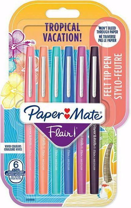Produktbild Paper Mate Flair M Tropical Vacation (Mehrfarbig, 6 x)