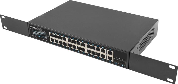 Actual product image Lanberg RSGE-24P-2GE-2S-250 network switch Unmanaged (26 Ports)