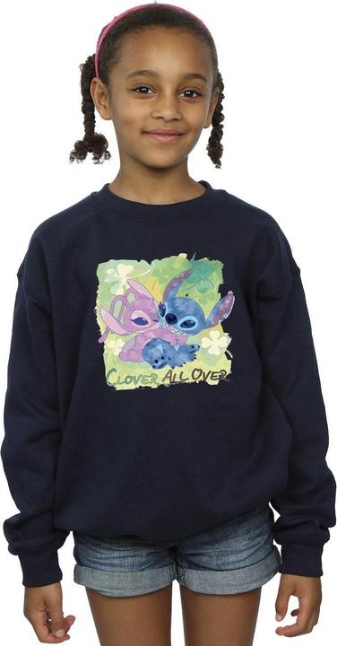 Produktbild Disney Lilo And Stitch St Patrick's Day Clover Sweatshirt Mädchen (140, 146)