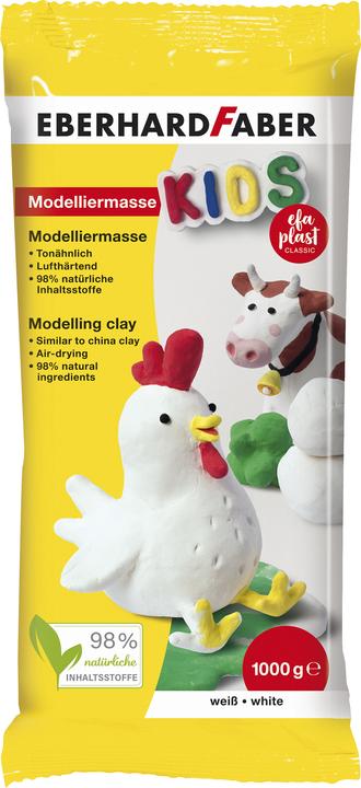 Produktbild EberhardFaber Modelliermasse EFA PLAST Kids 1 kg, Weiss