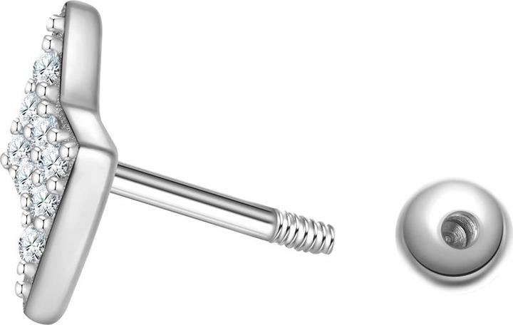 Actual product image Glanzstücke München Ladies stud earrings lightning bolt sterling silver - 37370 (Sterling Silver)