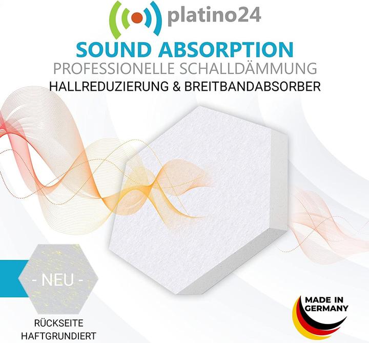 Produktbild Platino24 Schallabsorber, Weiss (6 Stk.)