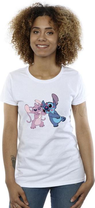 Actual product image Disney Womens/Ladies Lilo & Stitch Kisses Cotton T-Shirt (XL)
