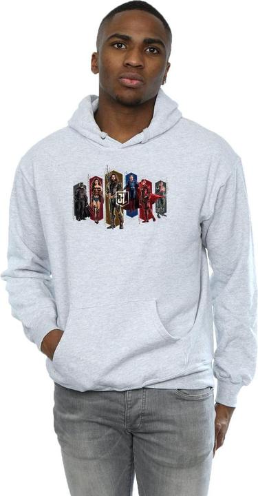 Actual product image Mens Justice League Movie Team Hexagons Hoodie (XXL)