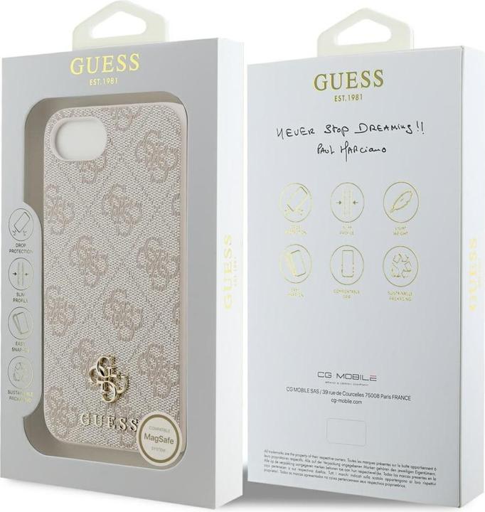 Actual product image Guess HC PU 4G Small 4G Classic Case für Apple iPhone 16e - pink (Apple iPhone 16e)