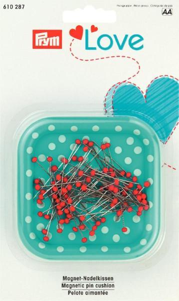 Immagine prodotto Prym Cuscino magnetico Love + spille con testa in vetro 0,60 x 30 mm, 9 g