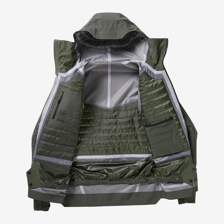 Actual product image Wedze Men's ski jacket warm and breathable - FR500 dark green (XL)
