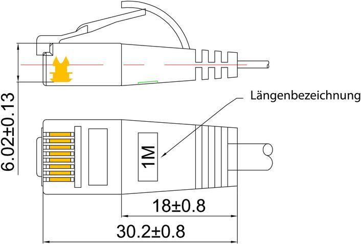 Actual product image Wirewin Network cable (U/FTP, CAT6, 1 m)