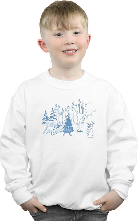 Produktbild Disney Frozen Anna Sven And Olaf Sweatshirt Jungen (140, 146)