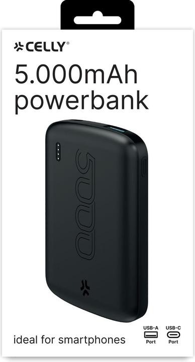 Immagine prodotto Celly PBE5000EVO - Power Bank 5.000mAh (PBE EVO) (5000 mAh, 10.50 W)