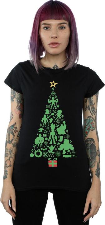 Actual product image Womens/Ladies Avengers Christmas Tree Cotton T-Shirt (XL)
