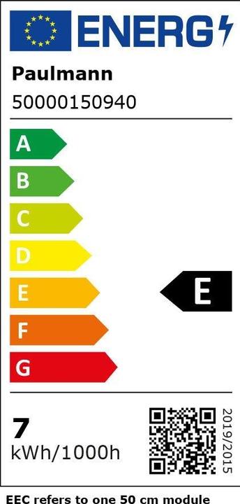 Energy Label Paulmann PAUL LED strip light (Neutral White, 1000 cm, Indoor)