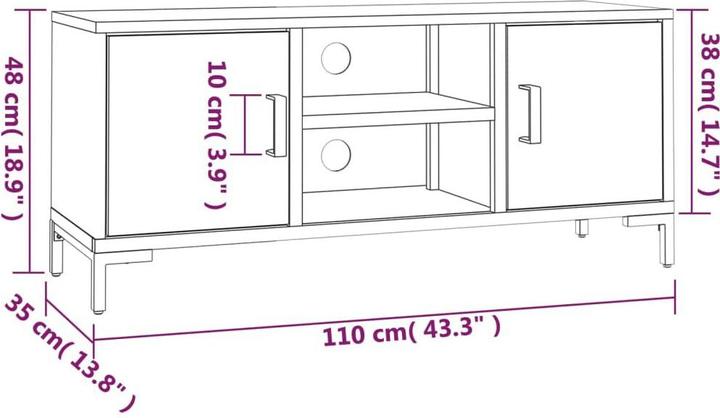 Produktbild VidaXL Nevaeh (110 x 35 x 48 cm)