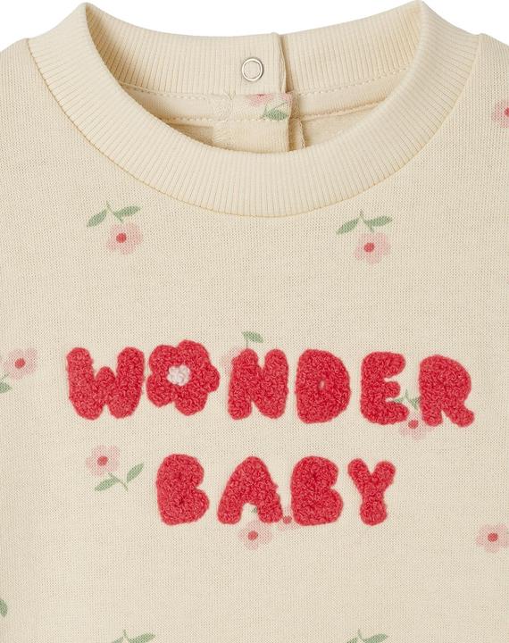 Image du produit Vertbaudet Mädchen Baby Sweatkleid mit Schrift und Recycling-Polyester (80)