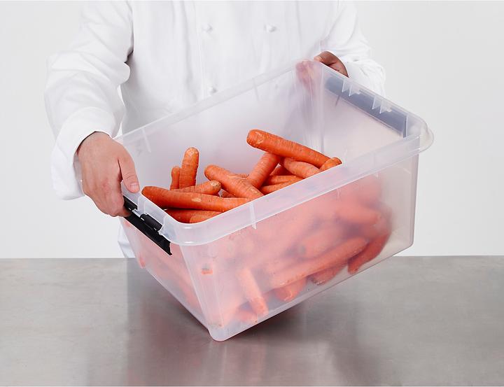 Produktbild Certeo Aufbewahrungsbox Classic Plus | 32 l | Transparent | Mit Deckel | VE 3 | SmartStore