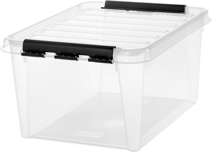 Produktbild Certeo Aufbewahrungsbox Classic Plus | 32 l | Transparent | Mit Deckel | VE 3 | SmartStore