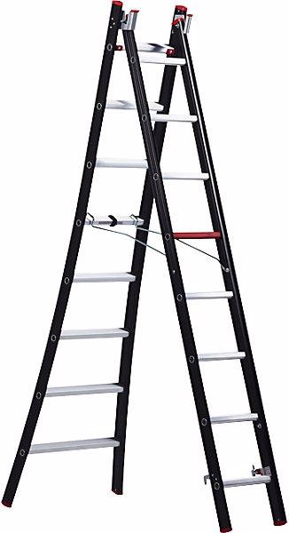 Actual product image Altrex NEVADA multi purpose ladder, 2-part, black, 2 x 8 rungs. (Multi-purpose ladder, 400 cm)