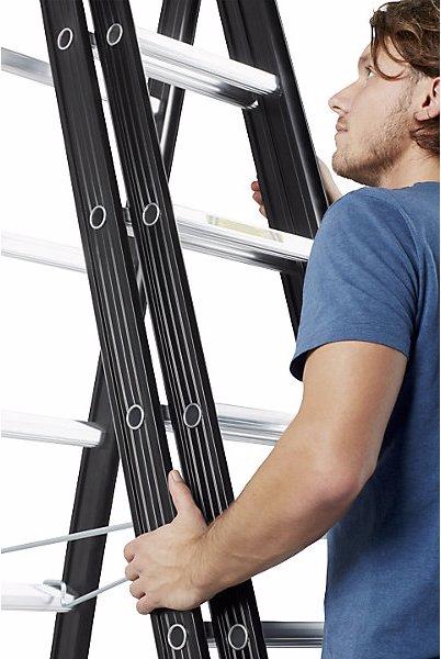 Actual product image Altrex NEVADA multi purpose ladder, 2-part, black, 2 x 8 rungs. (Multi-purpose ladder, 400 cm)