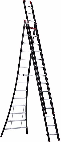 Immagine prodotto Altrex Scala multiuso NEVADA, 3 elementi, nero, 3 x 14 pioli. (Scaletta multiuso, 245 cm)
